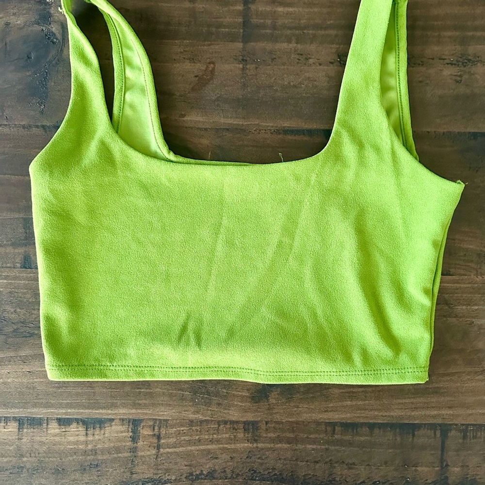 Green Women's Crop Top